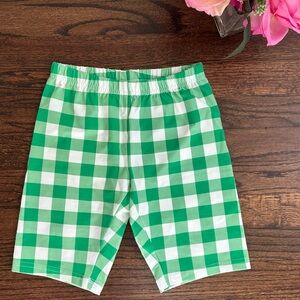Hanna Andersson gingham bike shorts, size 130/8US